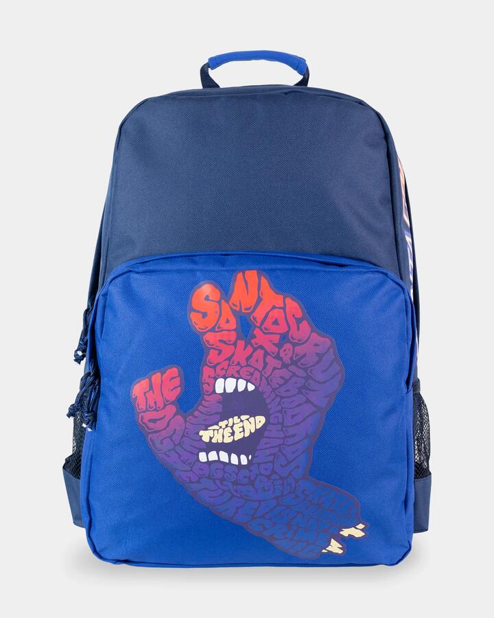 Image of Bags. Product name - Santa Cruz Letter Hand Fade Backpack Cobalt in Cobalt colour by brand - Santa Cruz