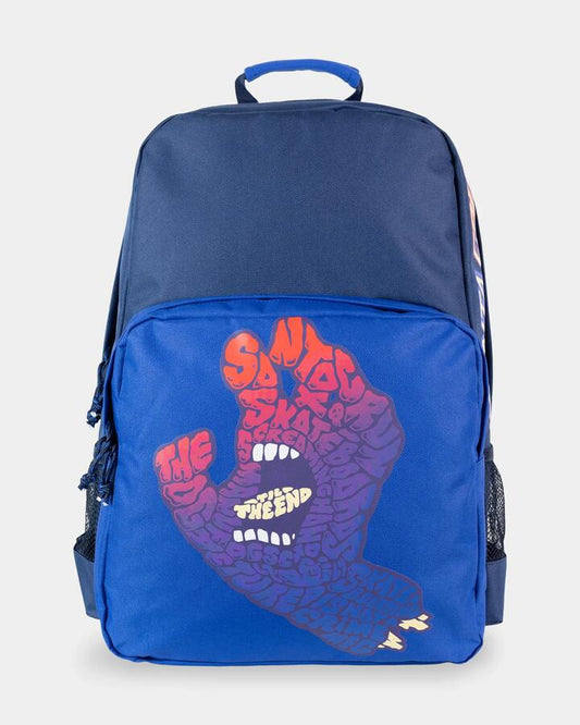 Image of Bags. Product name - Santa Cruz Letter Hand Fade Backpack Cobalt in Cobalt colour by brand - Santa Cruz