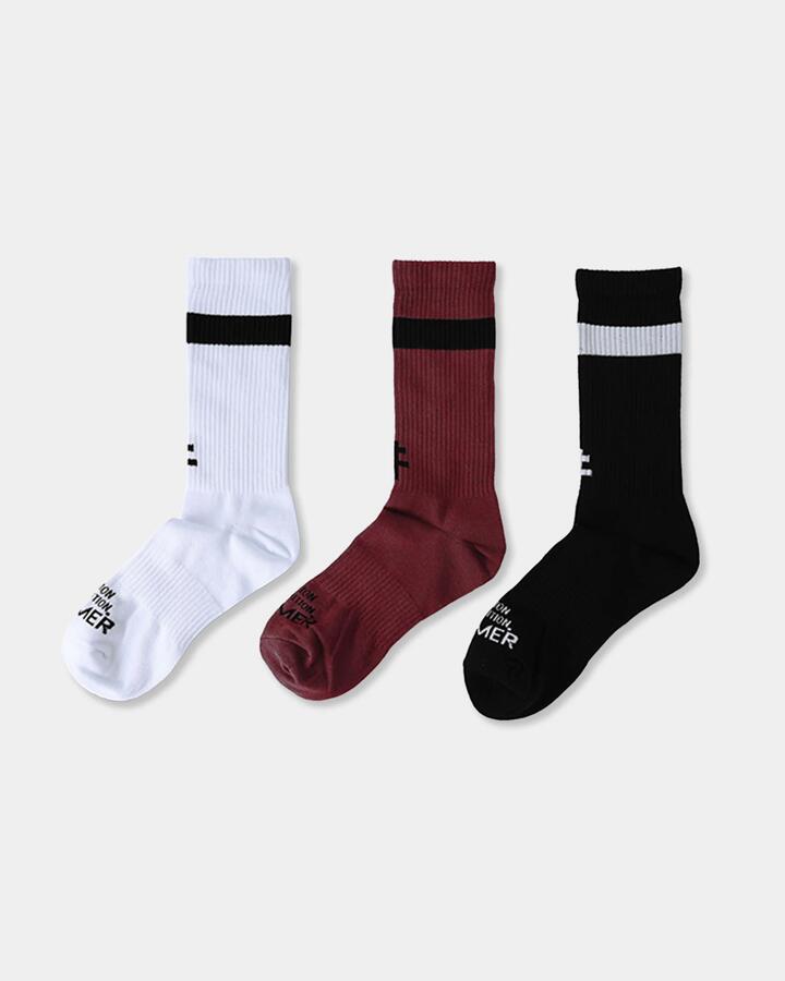 Image of Socks. Product name - Former Mens Franchise 3 Pack Crew Socks Multi in Multi colour by brand - Former