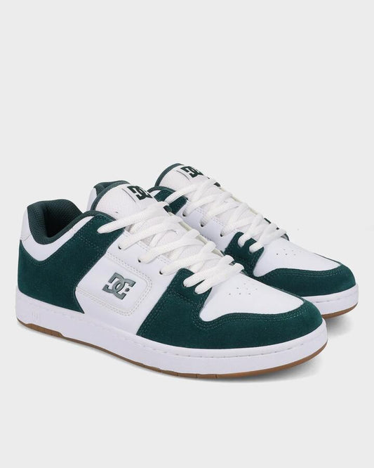 Image of Shoes. Product name - DC Shoes Mens Manteca 4 Skate Shoes Green/White in Green/White colour by brand - DC Shoes