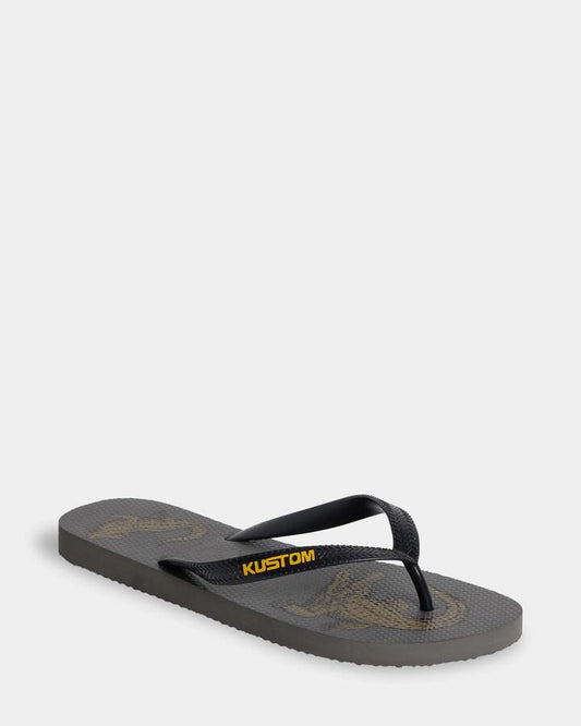 Image of Sandals. Productname: Kustom - Mens Blend Base Thongs - Black/Char - in Black/Char colour by brand - Kustom