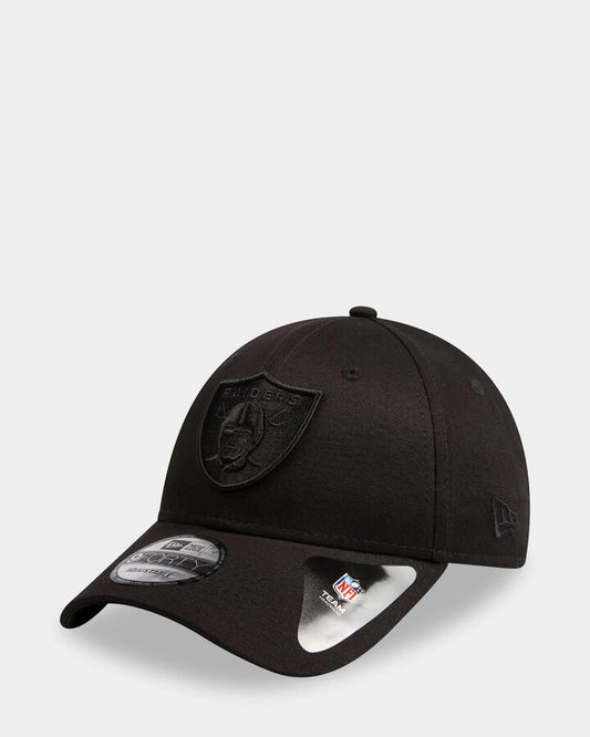 Image of Hats. Product name - New Era 9Forty Las Vegas Raiders Cap Black/Black in Black/Black colour by brand - New Era