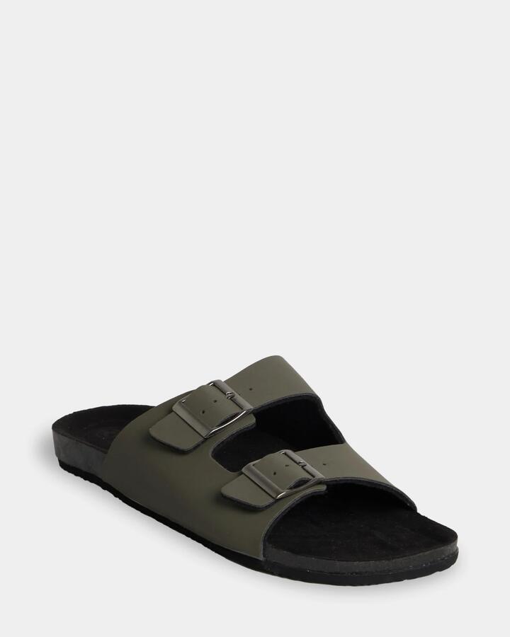 Image of Slippers. Productname: Kustom - Womens Duo Slides - Dusty Olive - in Dusty Olive colour by brand - Kustom