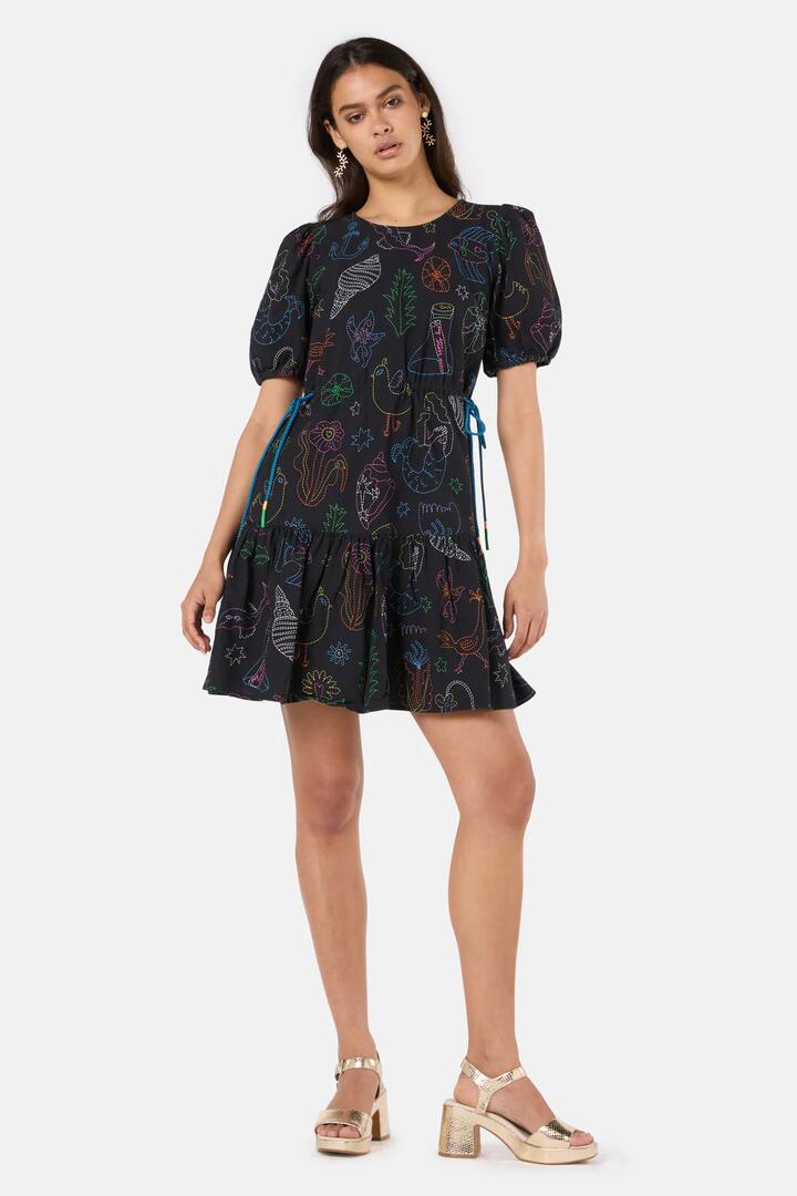 Image of Dresses. Product name - Sirena Rope Smock Dress in Print colour by brand - Gorman