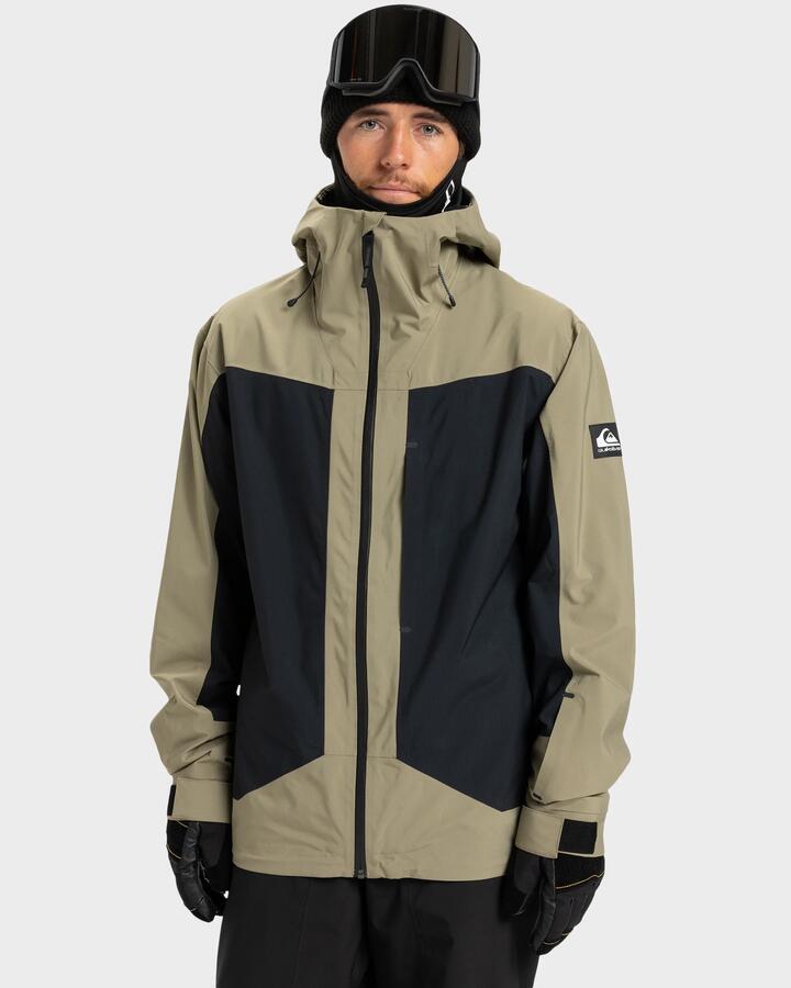 Image of Coats & Jackets. Product name - Quiksilver Mens Ultralight Stretch 20K Snow Jacket Fallen Rock in Fallen Rock colour by brand - Quiksilver