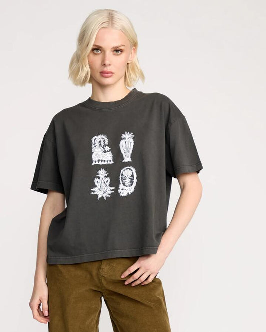 Image of T-Shirts. Productname: Volcom Womens Vaderetro 1 T-Shirt Vintage Black - in Vintage Black colour by brand - Volcom