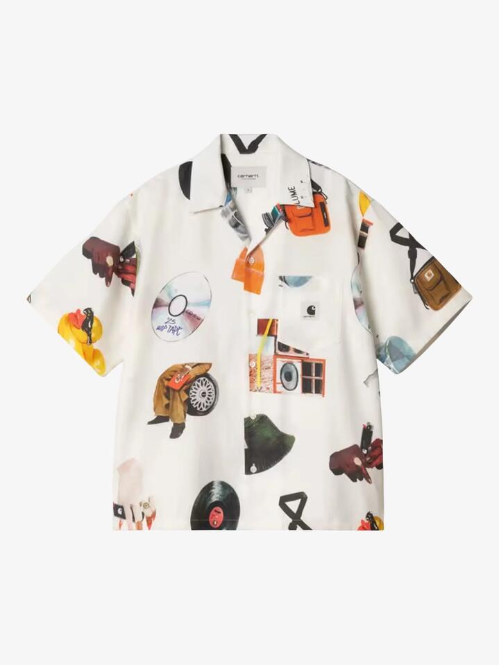 Image of Shirts. Productname: Carhartt Wip Women's S/S Jacob Rochester Shirt in Jacob Rochester Print colour by brand - Carhartt Wip