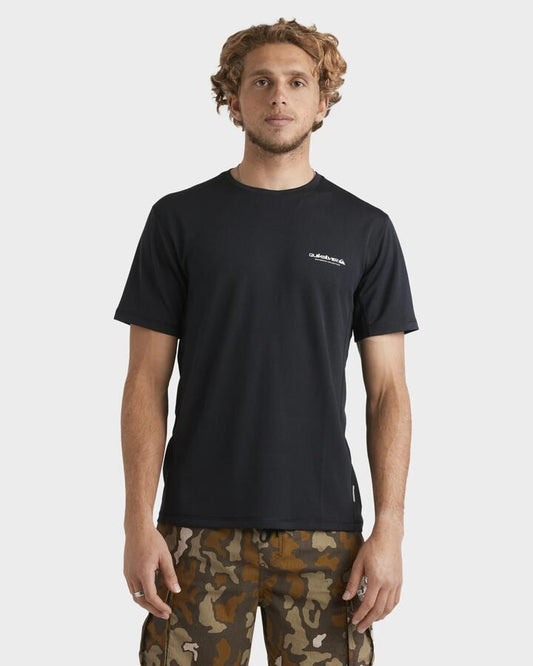Image of Shirts. Product name - Quiksilver Mens Sea Grass Surf Shirt Black in Black colour by brand - Quiksilver