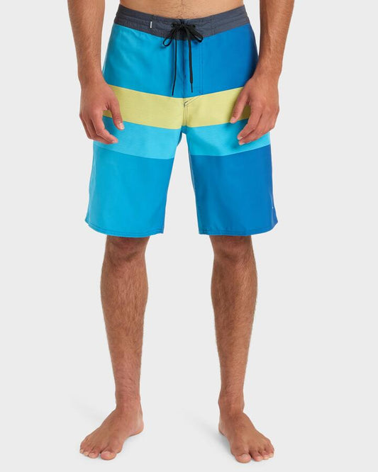 Image of Swimwear. Product name - Quiksilver Mens Everyday 20" Boardshorts Monaco Blue Reconnect Stripe in Monaco Blue Reconnect Stripe colour by brand - Quiksilver