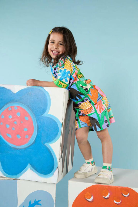 Image of a model wearing Shorts. Productname: Vacay Kid Shorts in Print colour by brand - Gorman