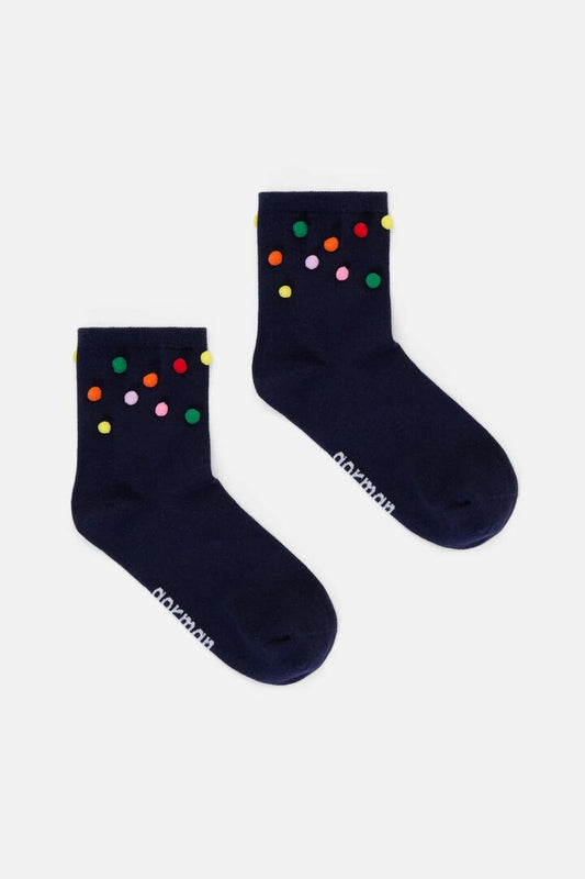 Image of Socks. Productname: Pom Pom Navy Sock in Navy colour by brand - Gorman