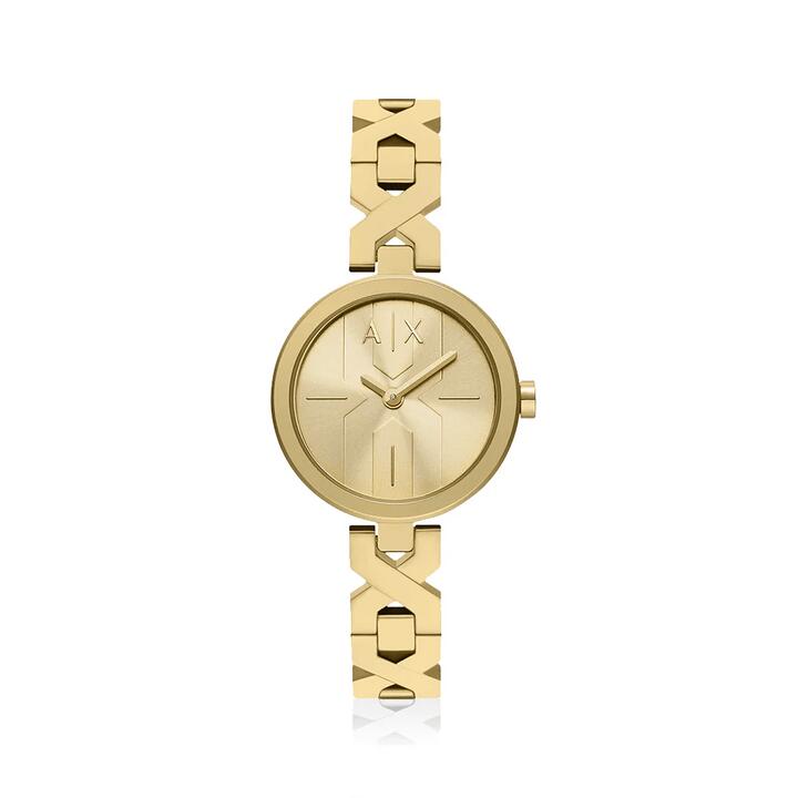 Image of Watches. Product name - Armani Exchange Quartz Gold Tone Watch AX5831 in colour by brand - Armani Exchange