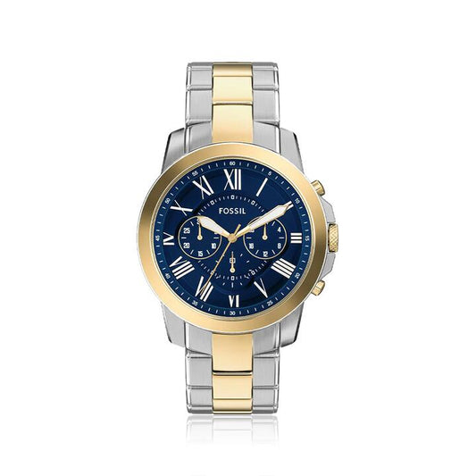 Image of Watches. Productname: Fossil Men's Grant 2-Tone Quartz Chronograph Watch FS6132 in Watch colour by brand - Bevilles