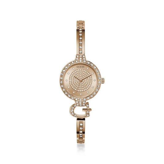 Image of Watches. Product name - Guess Giselle Rose Gold Tone Quartz Watch GW0929L3 in colour by brand - Guess