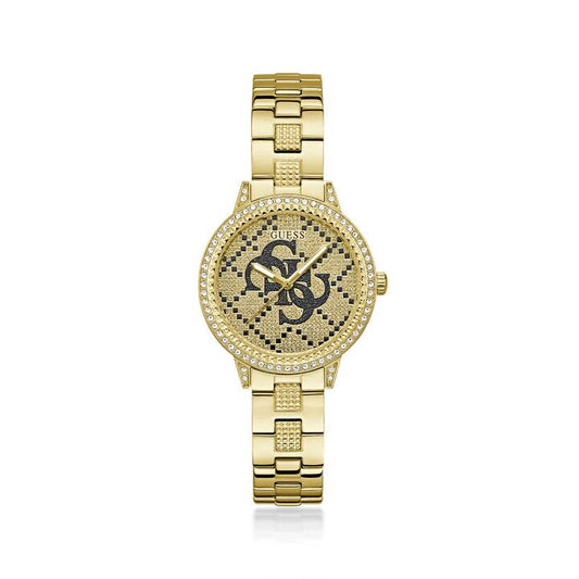 Image of Watches. Product name - Guess G-Lace Gold Tone Quartz Watch GW0944L2 in colour by brand - Guess