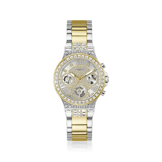 Image of Watches. Product name - Guess Two-Tone Moonlight Quartz Multifunction Watch GW0320L7 in colour by brand - Guess