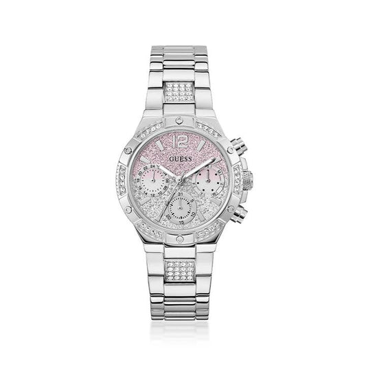 Image of Watches. Product name - Guess Harlow Quartz Multifunction Silver Tone Watch GW0950L1 in colour by brand - Guess
