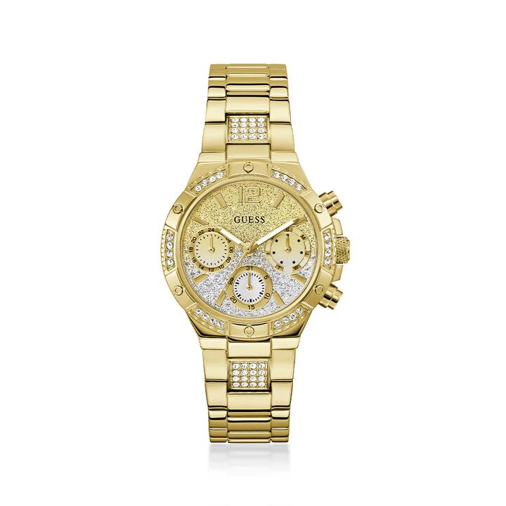 Image of Watches. Product name - Guess Harlow Quartz Multifunction Gold Tone Watch GW0950L2 in colour by brand - Guess