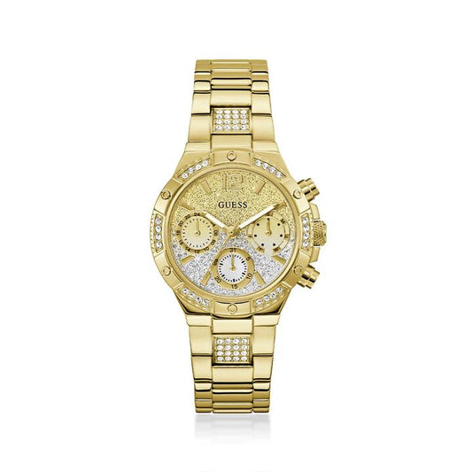 Image of Watches. Product name - Guess Harlow Quartz Multifunction Gold Tone Watch GW0950L2 in colour by brand - Guess