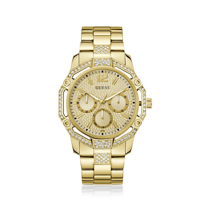 Image of Watches. Product name - Guess Regal Quartz Multifunction Gold Tone Watch GW0990G2 in colour by brand - Guess