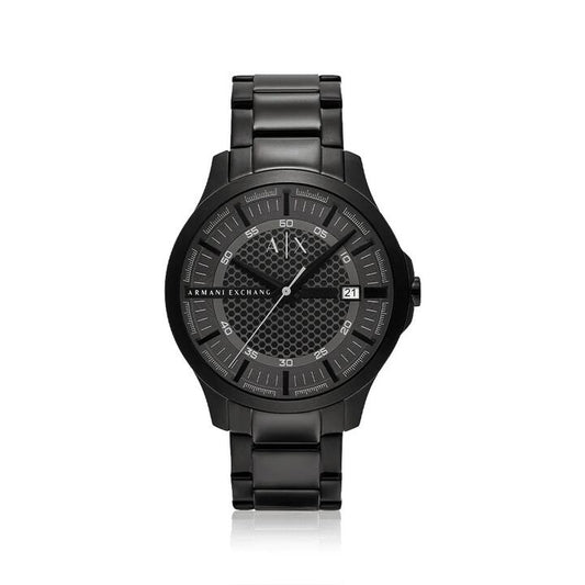 Image of Watches. Product name - Armani Exchange Black Hampton Quartz Watch AX2464 in colour by brand - Armani Exchange