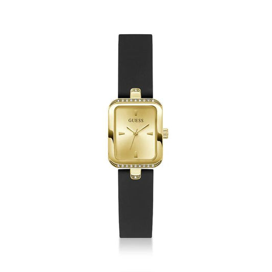 Image of Watches. Product name - Guess Isla Quartz Black Silicone Watch GW0926L2 in colour by brand - Guess