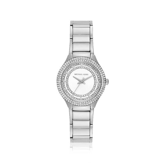 Image of Watches. Product name - Michael Kors Sylvia Silver Tone Quartz Watch MK4943 in colour by brand - Michael Kors