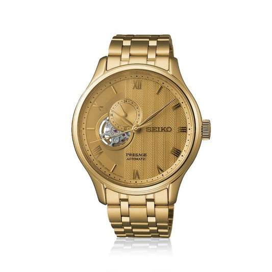 Image of Watches. Product name - Seiko Japanese Garden Automatic Gold Tone Watch SSA468J in colour by brand - Seiko