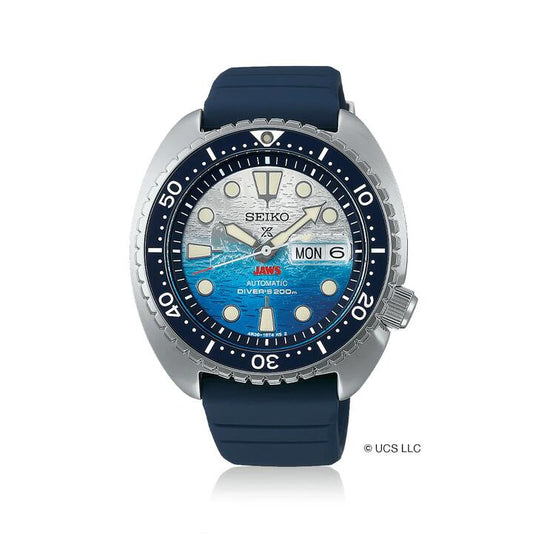 Image of Watches. Productname: Seiko Men's Limited Edition Jaws Prospex Automatic 200M Diver's Watch SRPL81K in Watch colour by brand - Seiko
