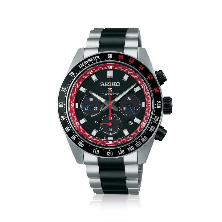 Image of Watches. Product name - Seiko Limited Edition Datsun Prospex Speedtimer Solar Watch SSC957P in colour by brand - Seiko