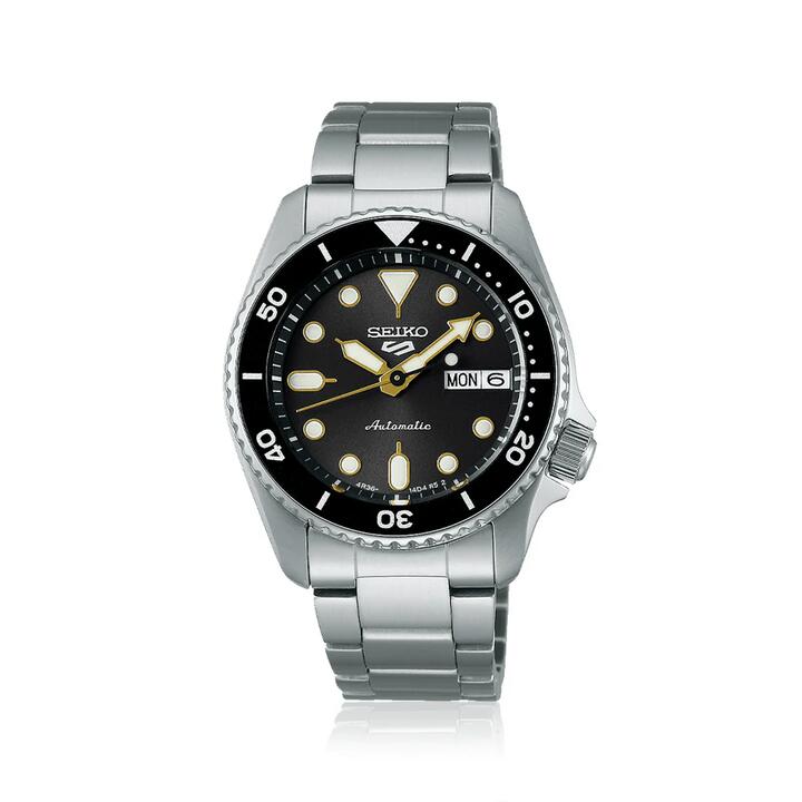 Image of Watches. Product name - Seiko 5 Sports Automatic Silver Tone Watch SRPL79K in colour by brand - Seiko