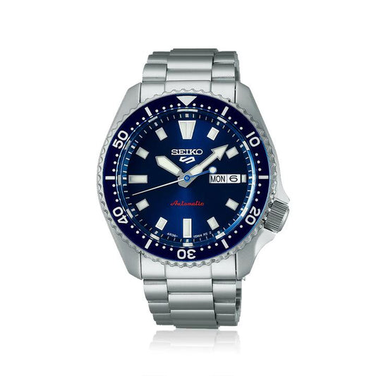 Image of Watches. Product name - Seiko 5 Sports Automatic Silver Tone Watch SRPL83K in colour by brand - Seiko