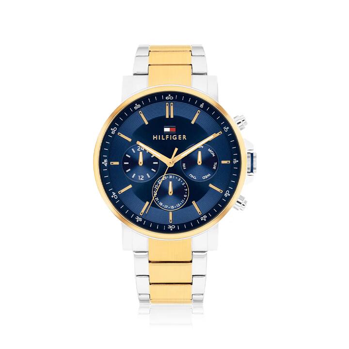 Image of Watches. Productname: Tommy Hilfiger Men's Tyson 2-Tone Quartz Multifunction Watch 1710710 in Watch colour by brand - Bevilles