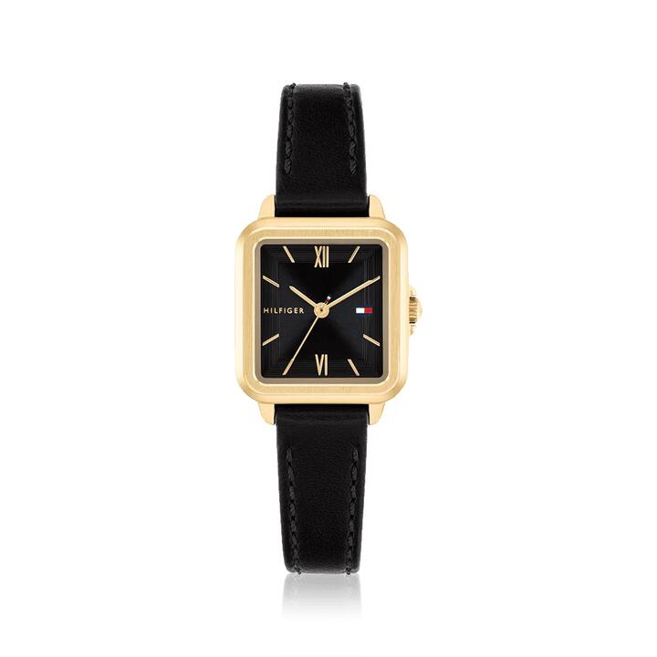 Image of Watches. Product name - Tommy Hilfiger Mia Quartz Black Leather Watch 1782835 in colour by brand - Tommy Hilfiger