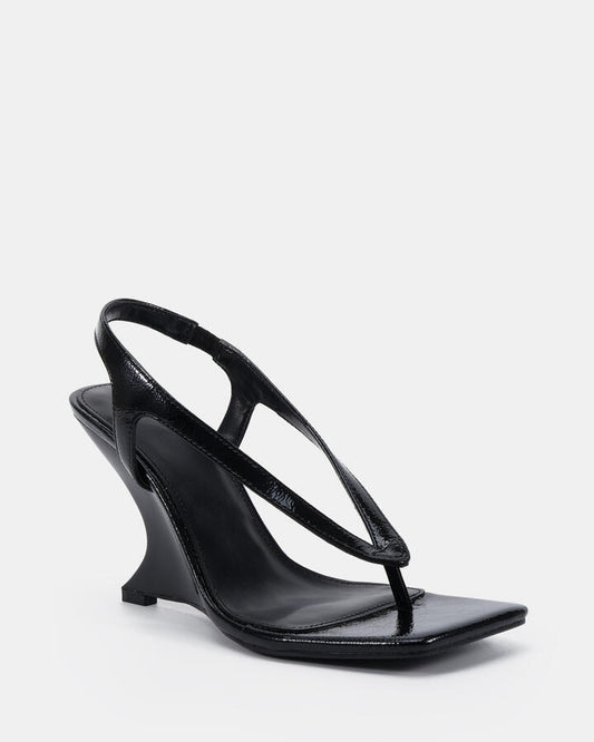 Image of Others. Productname: Zielona: Black Crinkle Patent - Women's High Fashion in Black Crinkle Patent colour by brand - Novo