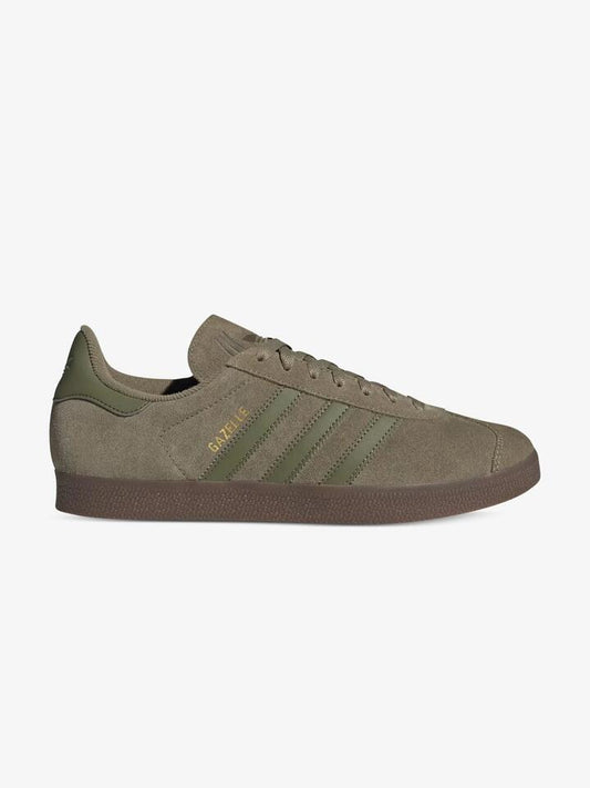 Image of Footwear. Productname: Adidas Men's Gazelle Shoes in Orbit Green/Focus Olive/Gold colour by brand - Adidas