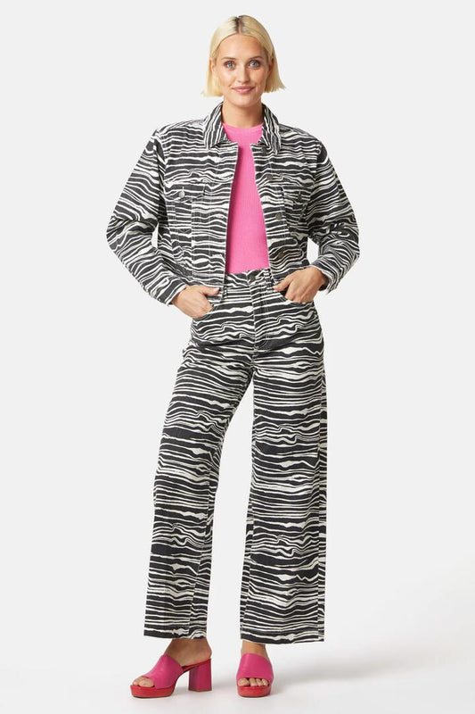 Image of a model wearing Denim. Productname: Soundwave Jean in Print colour by brand - Gorman