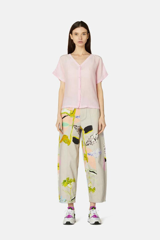 Image of a model wearing Tops. Productname: Aurelian Top in Pink colour by brand - Gorman