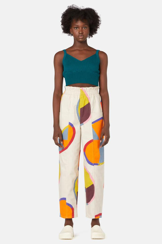 Image of a model wearing Tops. Productname: Lost In Music Knit Tank in Teal colour by brand - Gorman