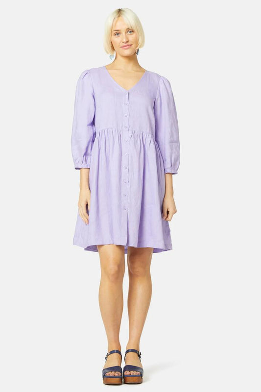 Image of Dresses. Productname: Charlotte Linen Dress in Lavender colour by brand - Gorman