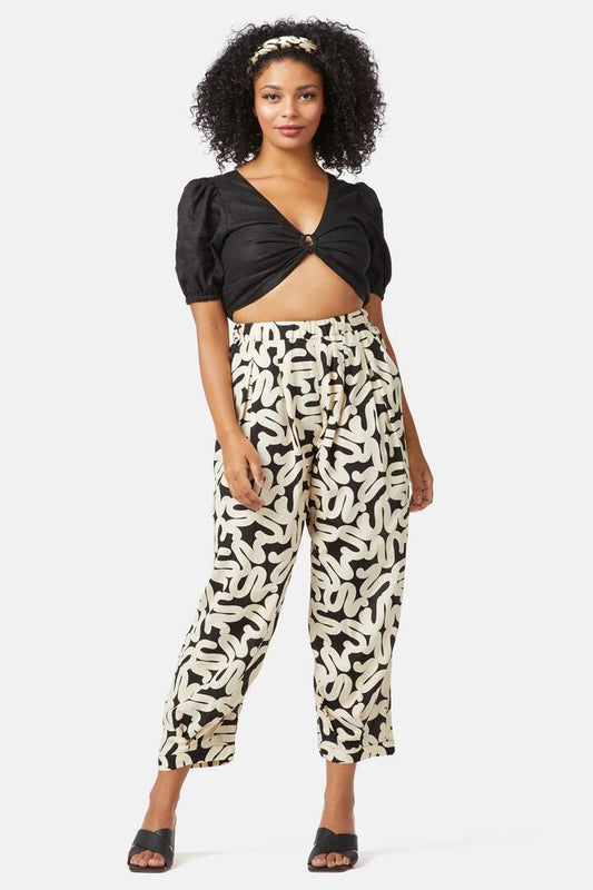 Image of a model wearing Tops. Productname: Little Black Top in Black colour by brand - Gorman