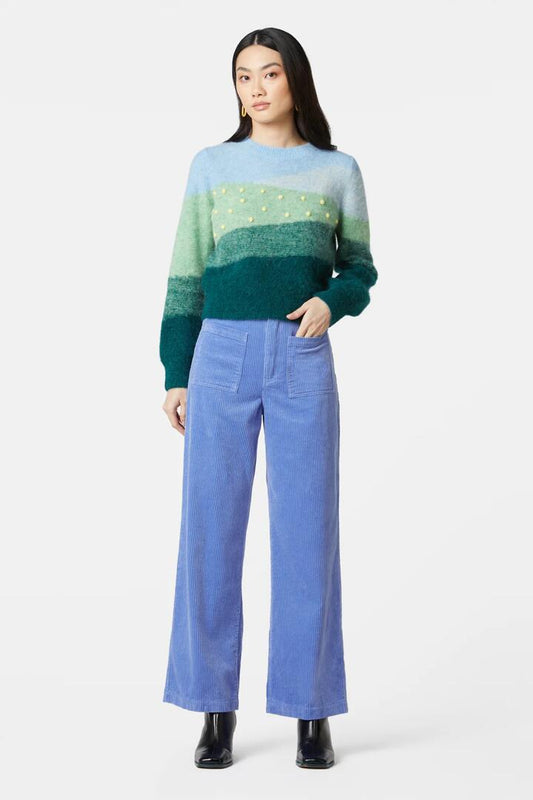 Image of a model wearing Denim. Productname: Mattise Cord Jean in Blue colour by brand - Gorman