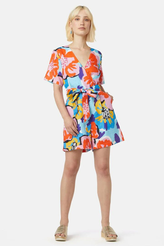 Image of Dresses. Productname: Florentina Linen Playsuit in Print colour by brand - Gorman