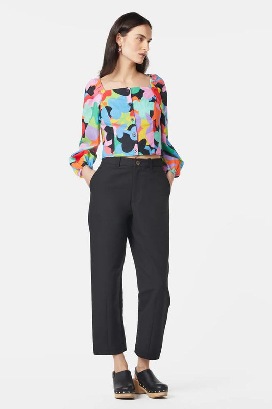 Image of a model wearing Pants. Productname: Ambrose Pant in Black colour by brand - Gorman