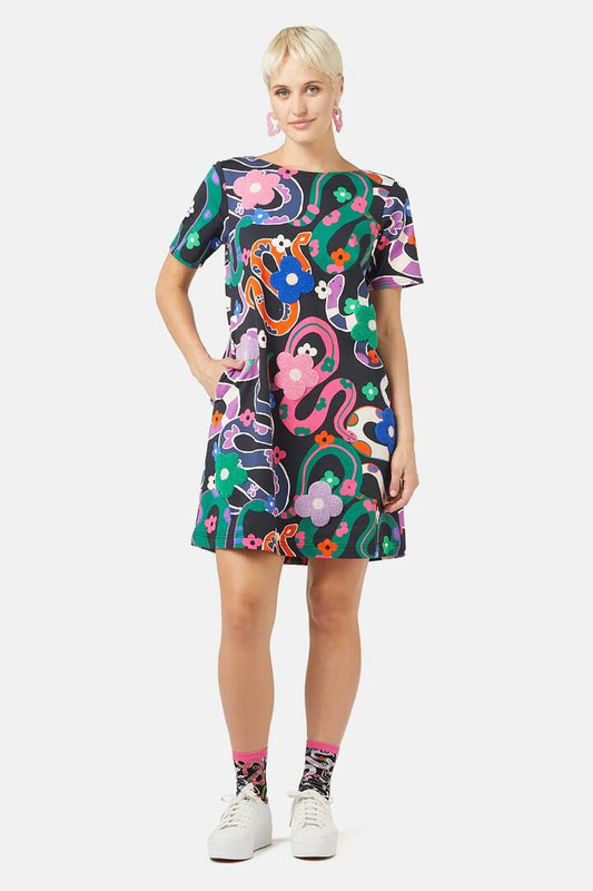 Image of Dresses. Productname: Flower Snake Swing Dress in Print colour by brand - Gorman