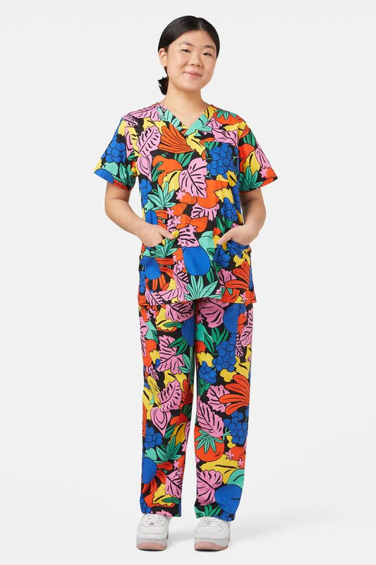 Image of a model wearing Uniforms & Workwear. Productname: Tutti Fruitti Scrub Set in Print colour by brand - Gorman