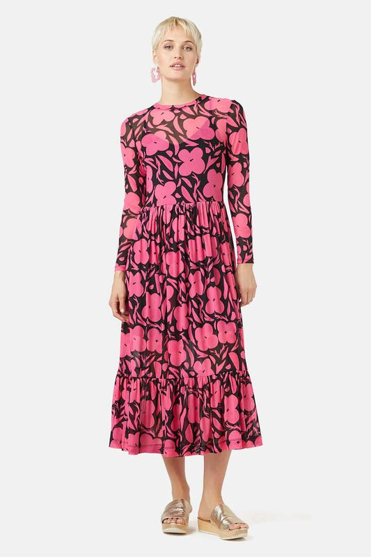 Image of Dresses. Productname: Flower Stripe Mesh Dress in Print colour by brand - Gorman