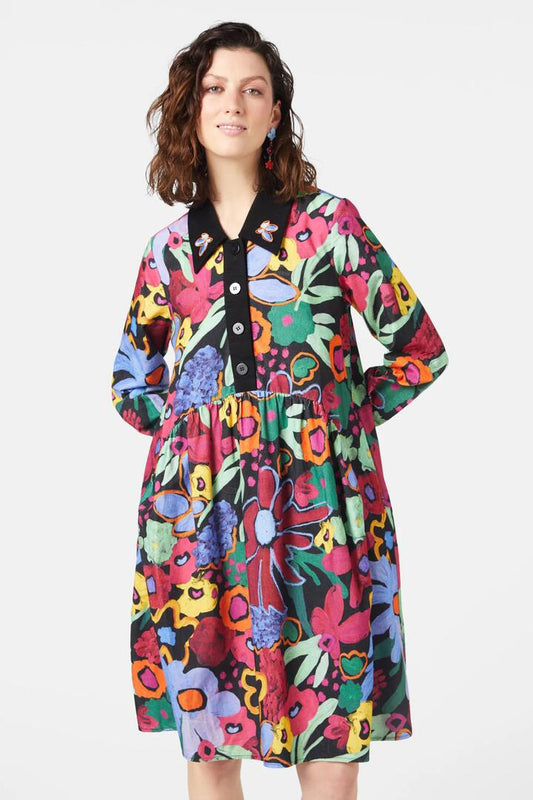 Image of Dresses. Productname: Brushed Bouquet Smock Dress in Print colour by brand - Gorman