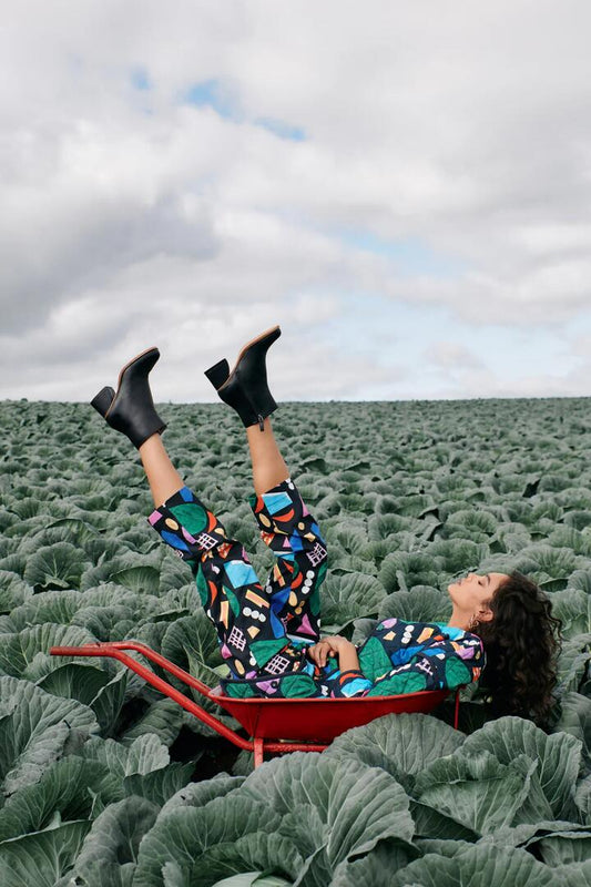 Image of a model wearing Pants. Productname: Precious Gems Pant in Print colour by brand - Gorman