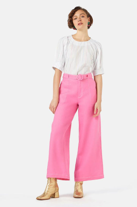 Image of a model wearing Pants. Productname: Agatha Pants in Pink colour by brand - Gorman